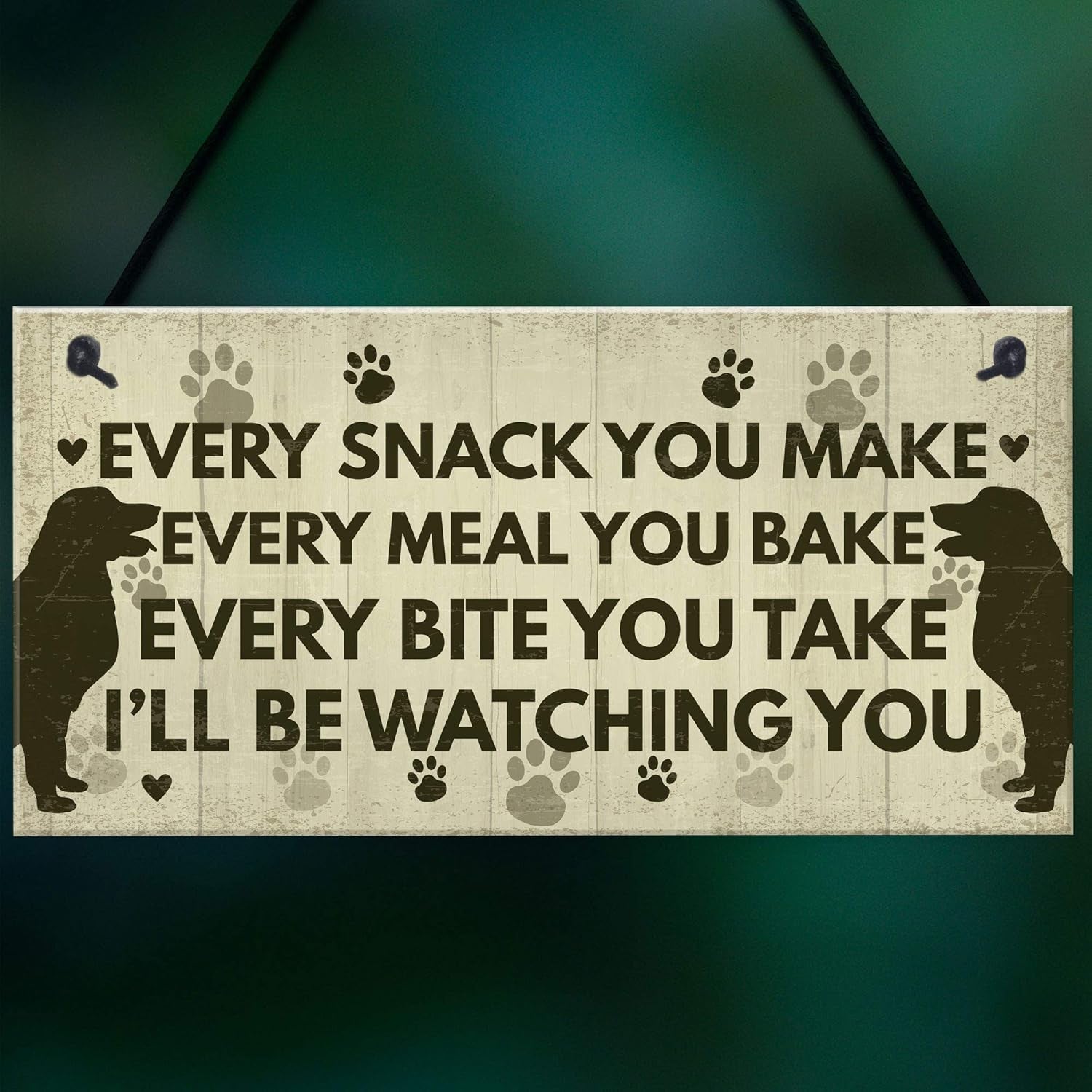 Funny Dog Signs and Plaques Birthday Gift for Dog Lovers Novelty Dog Sign for Home Animal Pet Sign