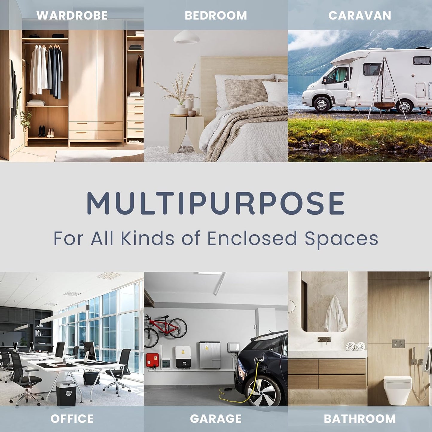 Disposable Dehumidifier for Home 500Ml, Pack of 10 Moisture Absorber Dehumidifiers for Damp, Mould, Kitchen, Wardrobe, Bedroom, Caravan, Office, Garage, Bathroom - Mini Condensation Absorbers