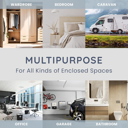 Disposable Dehumidifier for Home 500Ml, Pack of 10 Moisture Absorber Dehumidifiers for Damp, Mould, Kitchen, Wardrobe, Bedroom, Caravan, Office, Garage, Bathroom - Mini Condensation Absorbers