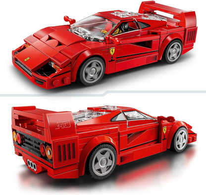 Speed Champions Ferrari F40 Supercar Buildable Vehicle, Toy Model Car for 9 plus Year Old Boys and Girls, with Driver Minifigure, Kids' Bedroom Decoration, Gift Idea 76934