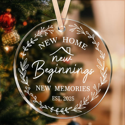 New Home Gifts, Creative round Acrylic Hanging Ornament 2025, Housewarming Gifts Ideas for Couple Friends Family
