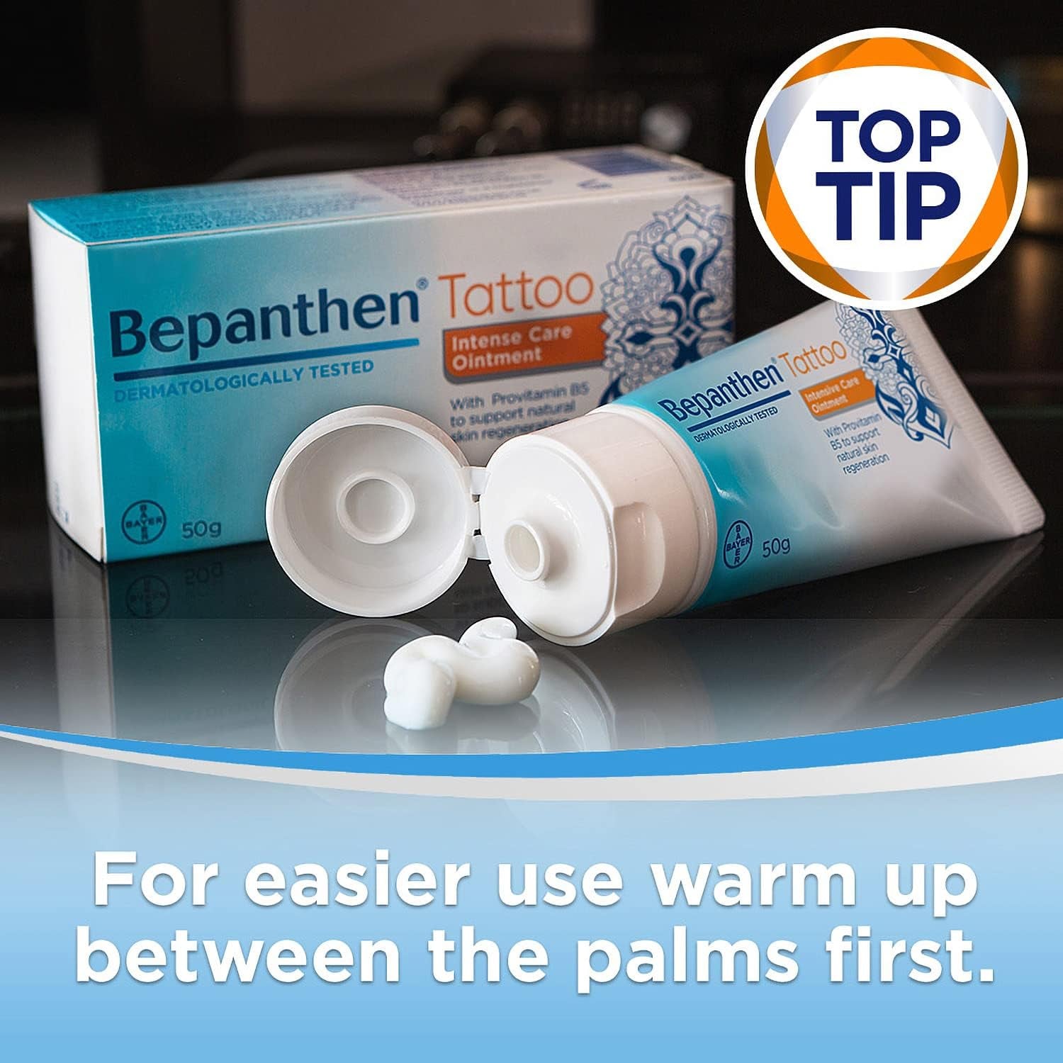 Tattoo Intense Care Ointment, Formulated with Provitamin B5, 50G