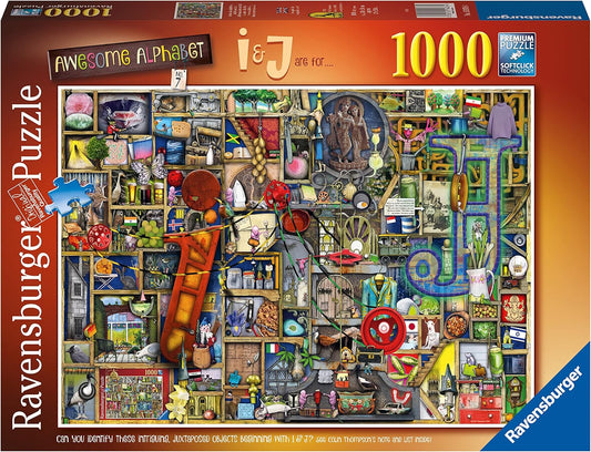 Colin Thompson Awesome Alphabet I & J 1000 Piece Jigsaw Puzzle for Adults & Kids Age 12 Years Up