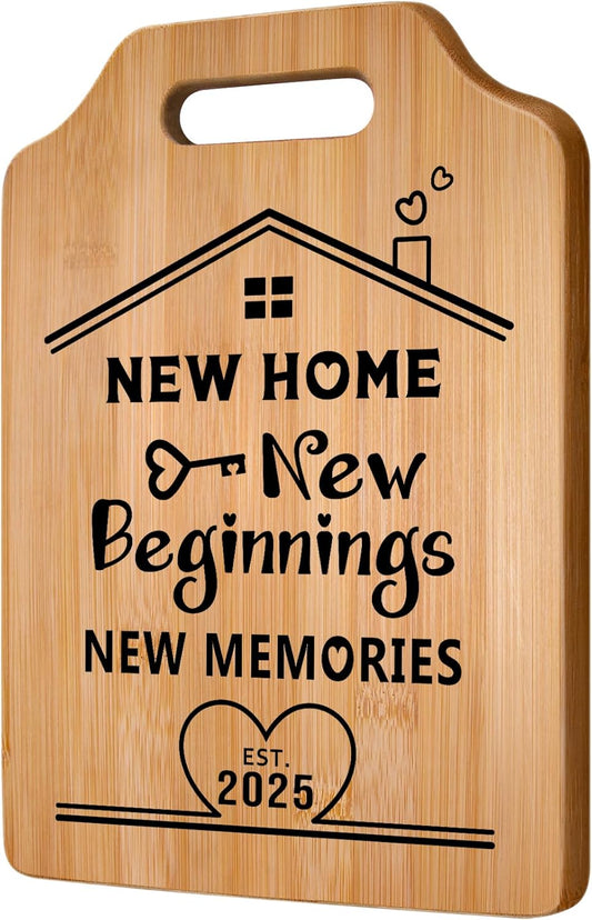 New Home Gifts, House Warming Gifts New Home, Creative Bamboo Cutting Board Housewarming Gifts, New Home Gifts for Couple, Friends, Unique Housewarming Gift Ideas