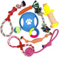 Dog Toys Puppy Chew Toys from 8 Weeks,Dog Rope Toys 100% Natural Cotton Rope for Small and Medium Dog (10 PCS)