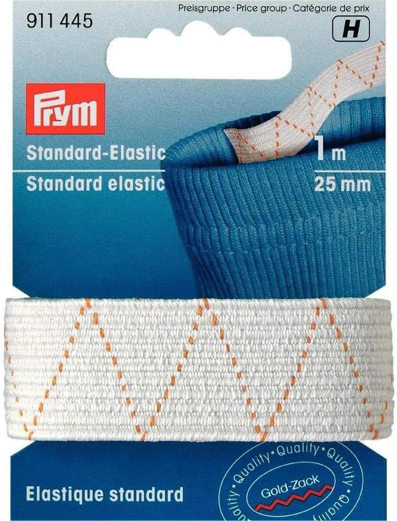 Standard-Elastic White, Polyester, 25 Mm, Weiÿ, 1 M