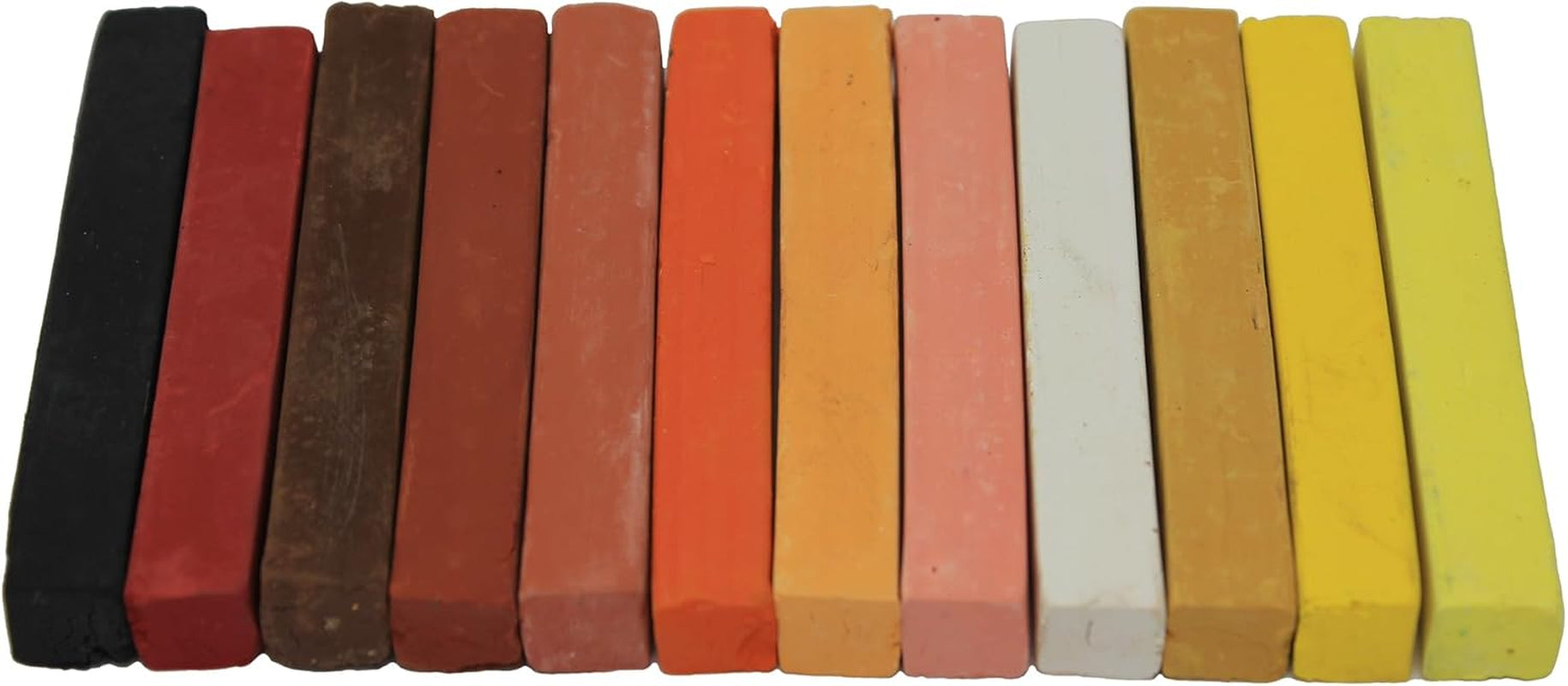 Soft Pastels – PK12 Assorted Earth-Tone Colours Soft Pastels Full Sticks - Intense Bright Colours - Perfect Oil Pastels for Kids, Artists, Students - Pastels for Paper and Canvas. BI8322.