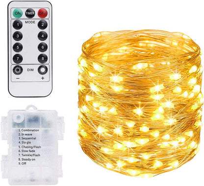 Curtain Fairy Lights, LED Curtain Lights, Waterproof Window String Lights with Remote Control Timer for Outdoor Indoor Party Bedroom Decoration (100-LED)