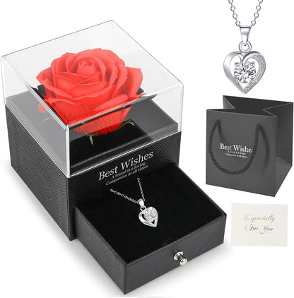 Gift for Women,Eternal Rose with Gift Box,Romantic Birthday Gifts for Her,Mum,Sister,Girlfriend,Grandma on Valentines Day,Anniversary,Mothers,Christmas