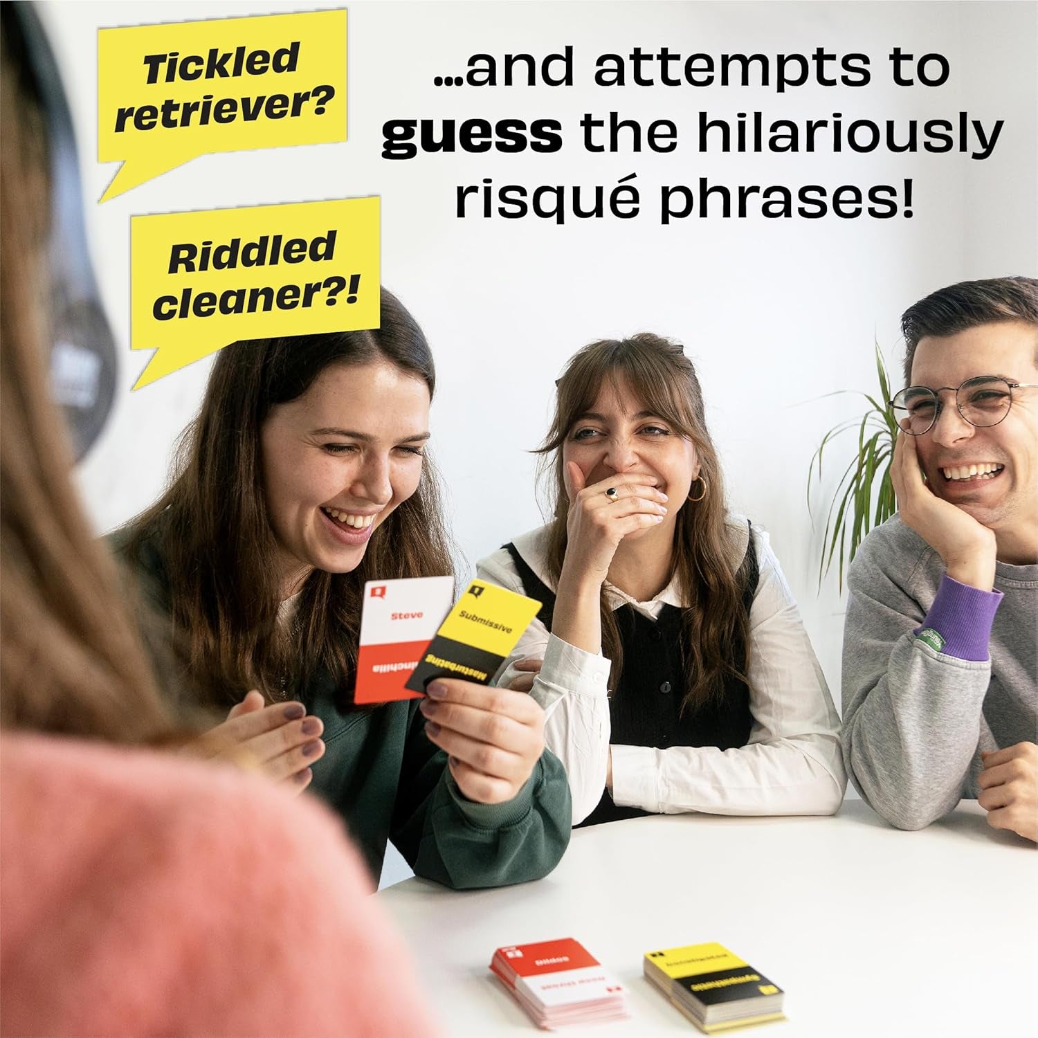 Sorry What - Hilarious Terrible Lip Reading Adult Card Game - Based on the Headphone Challenge Tiktok Trend - 2+ Players 40,000 Funny Word Phrase Combinations - Party Game for Adults, Birthday Gifts