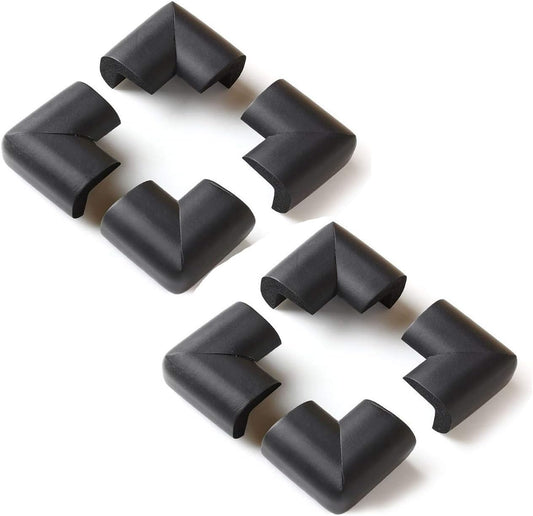 8 X  Extra Thick Baby Safety Corner Protection - Black Desk Table Cover Cushion Protector - Safe for Child