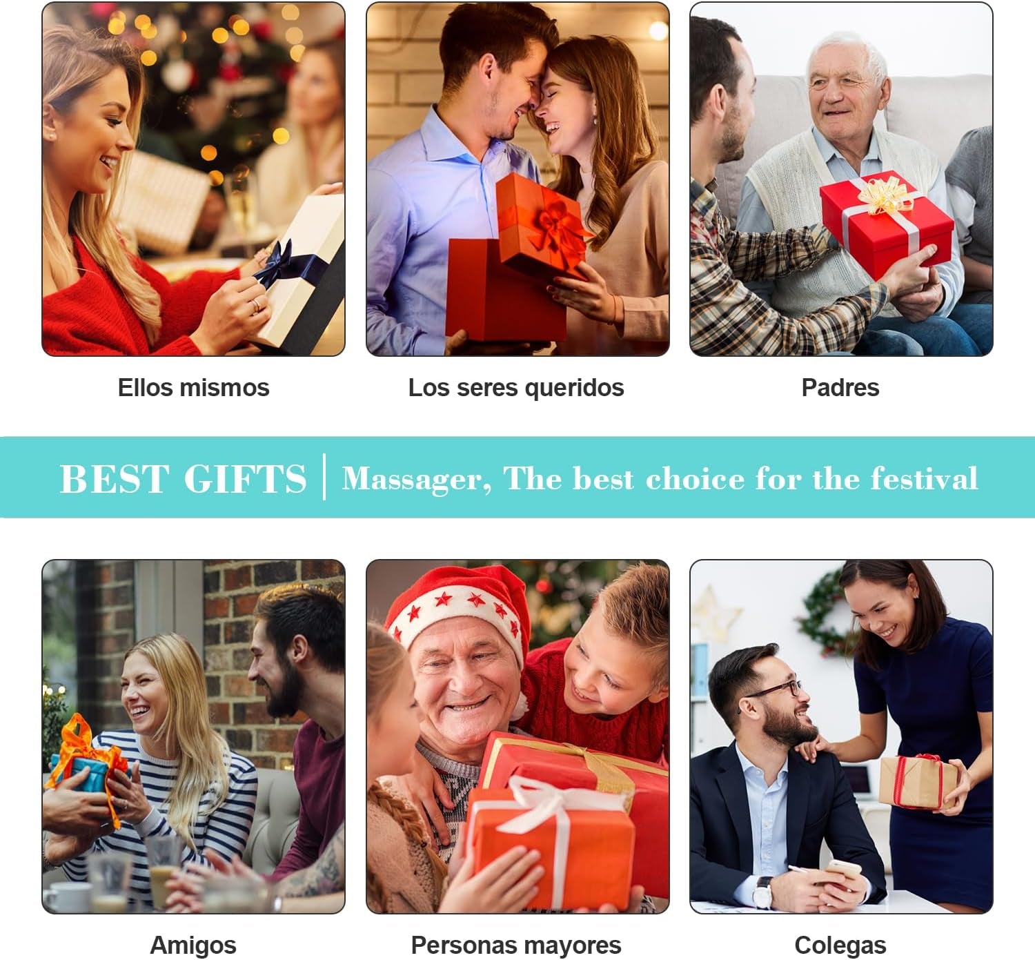 Neck Massager Back Massager with Heat - Shiatsu Neck Massager Present, Gifts for Women/Men/Mom/Dad -Deeper Tissue Kneading Massage Pillow for Neck, Back, Shoulder, Leg, Foot, Body Relieve Muscle Pain