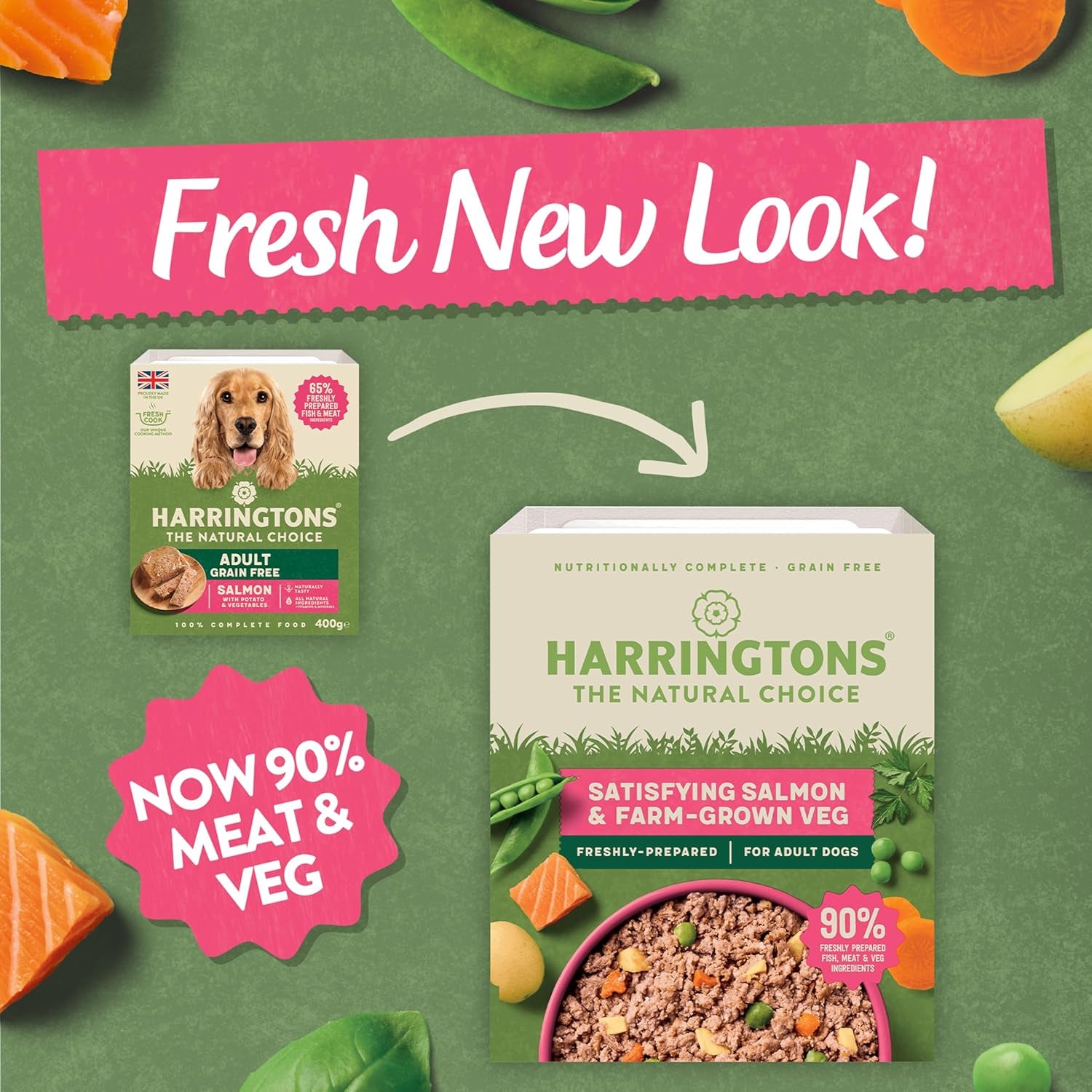 Complete Wet Tray Grain Free Hypoallergenic Adult Dog Food Salmon & Potato 8X400G - Made with All Natural Ingredients