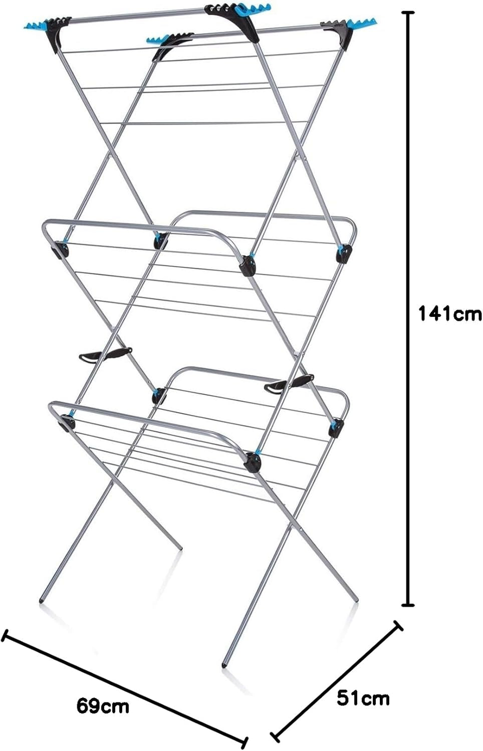 3 Tier plus Clothes Airer, Silver