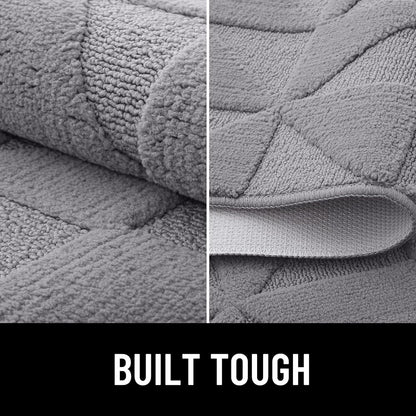 Door Mats Indoor, 50 X 80 Cm, Machine Washable inside Door Mat, Dirt Trapper Soft Doormats, Super Absorbent Entrance Rug, Non-Slip Floor Mat for Front Back Door, Pets and Dogs (Grey)