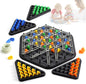 Triggle Game with Rubber Bands, Chain Triangle Chess Game, Board Games Triangle, Chains Triangle Game, Triggle Board Game, Triangle Chess Board Game for 2-4 People