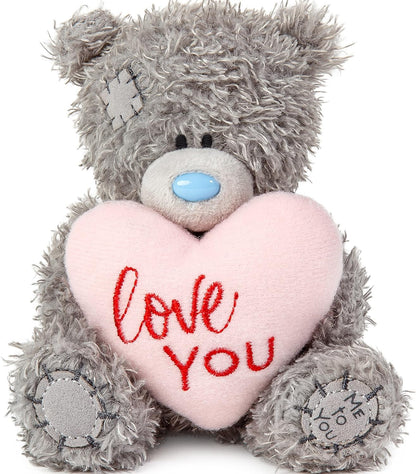 4" Love You Padded Heart, Gray