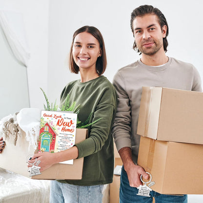 New Home Gifts, New Home Card, Good Luck in Your New Home Cards, New House Cards with New Home Keyring, House Warming Gifts New Home Gift, Housewarming Gifts for Friends Couples and Family