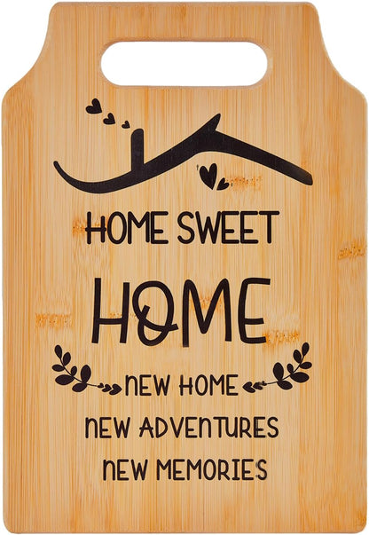 New Home Gifts, Bamboo Chopping Board Decoration House Warming Gifts for Best Friend Couple Family, Ideas Kitchen Housewarming Gifts for New House(32X22X1.2Cm)