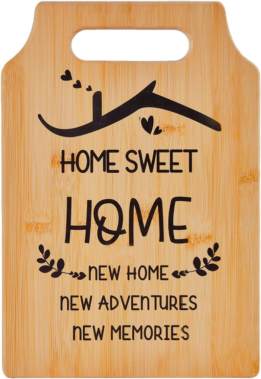 New Home Gifts, Bamboo Chopping Board Decoration House Warming Gifts for Best Friend Couple Family, Ideas Kitchen Housewarming Gifts for New House(32X22X1.2Cm)