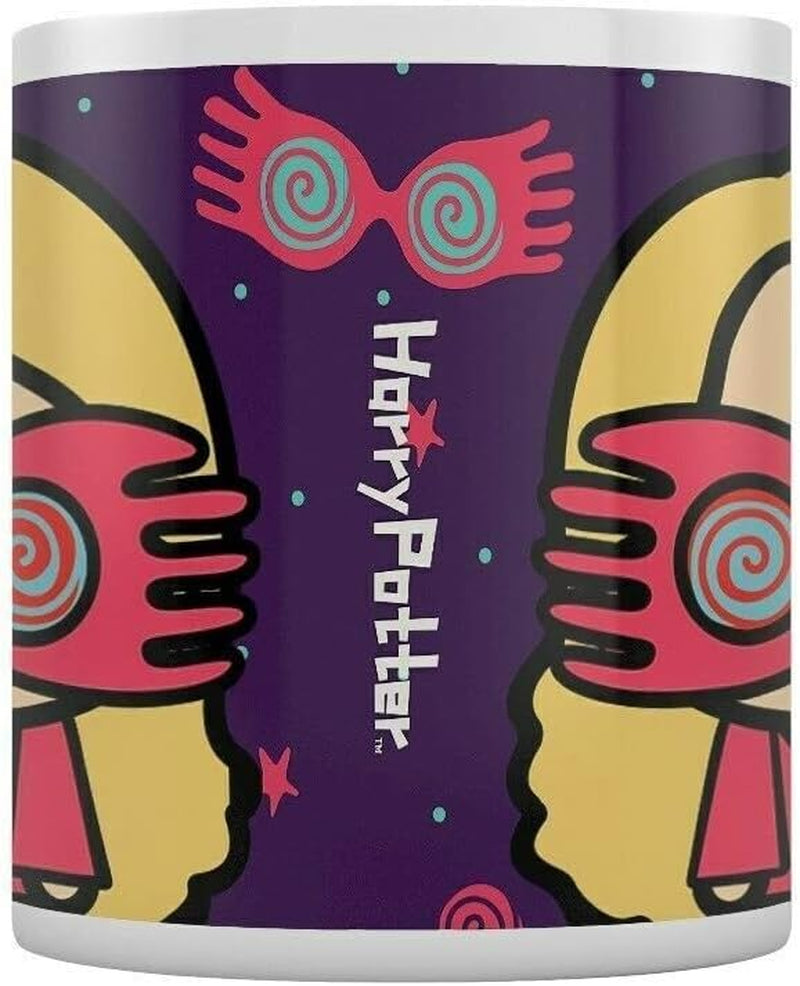 Harry Potter Ceramic Mug with Japanese Style Chibi Illustrations of Luna Lovegood in Presentation Box - Official Merchandise
