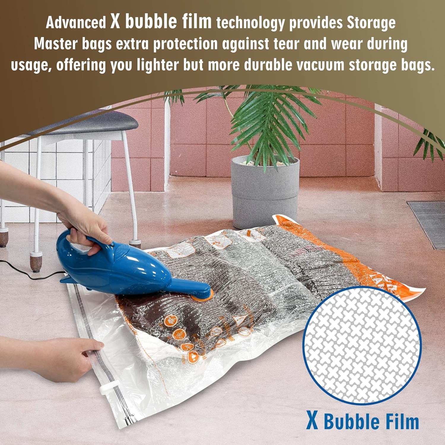 Space Saver Bags for Travel and Home Reusable Vacuum Storage Bags save 80% More Storage Space Work with Vacuum Cleaner (6 Combo, No Pump Included)