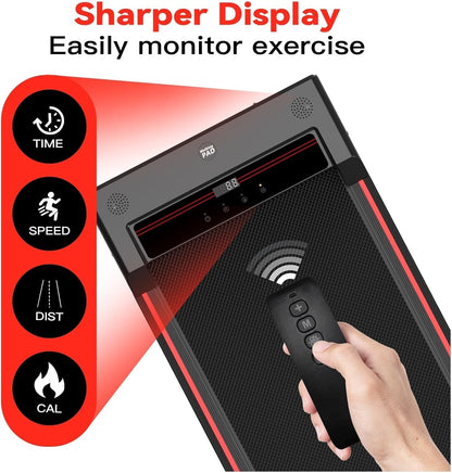 Walking Pad Treadmill-Under Desk Treadmill-2.5Hp Treadmills for Home,320 Lb Capacity,Remote Control & LED Display