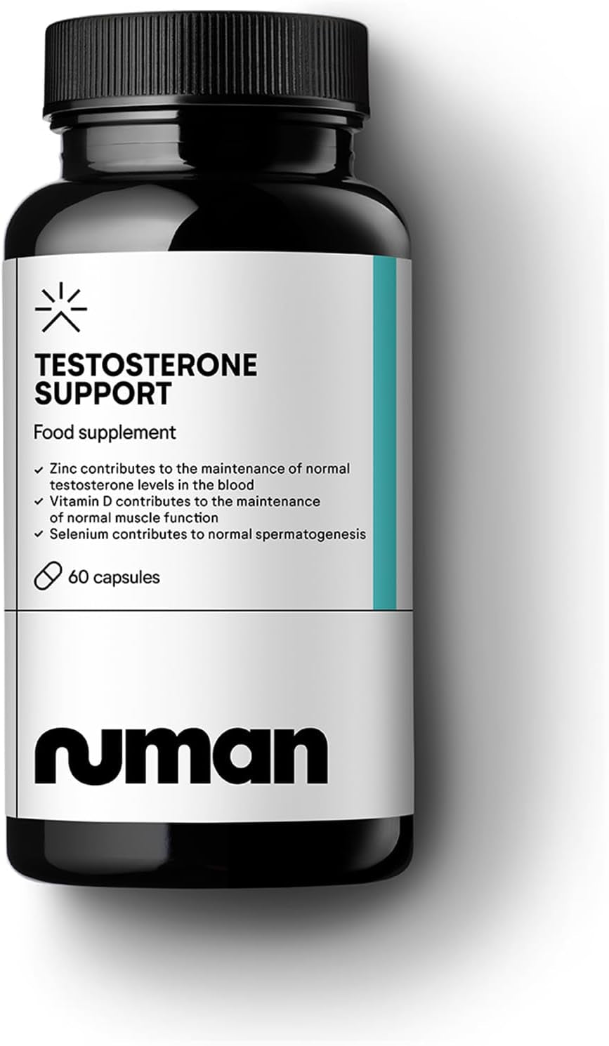 Testosterone Support - Maca Root, Tribulus Terrestris, Zinc, Ginseng - Testosterone Supplements for Men, Essential Vitamins & Minerals - 1100Mg per Serving - 60 Capsules
