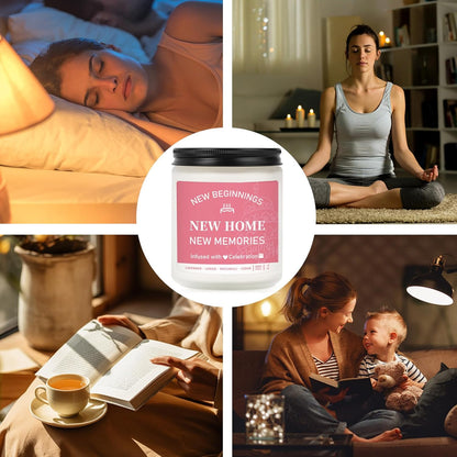 New Home Gifts - House Warming Gifts New Home, Lavender Scented Candle, New Apartment Warming Gifts, New Home Gifts for Couples,New Home Gifts for Friends, Sisters, Colleagues