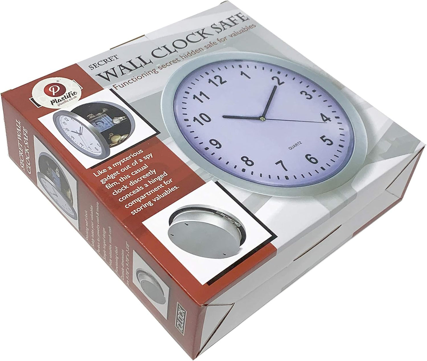 Wall Clock Hidden Safe Secret Wall Clock Safes Container Box for Money Stash Valuables Jewelry Cash Storage Safe Box Kitchen Storage Man Cave Secret Stash Box