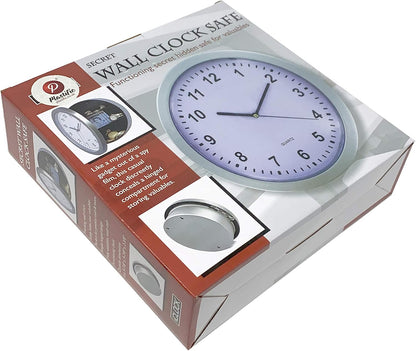 Wall Clock Hidden Safe Secret Wall Clock Safes Container Box for Money Stash Valuables Jewelry Cash Storage Safe Box Kitchen Storage Man Cave Secret Stash Box