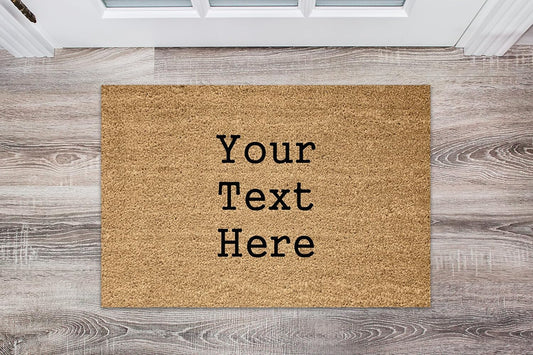 Personalised Genuine Coir Door Mat/Heavy Duty Home Entrance Matting Large (Just Text)