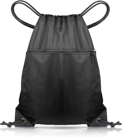 Drawstring Gym Bag, Large Sports Backpack String Swim Drawstring PE Bags for Women Men, Travel Beach School Bag with Waterproof
