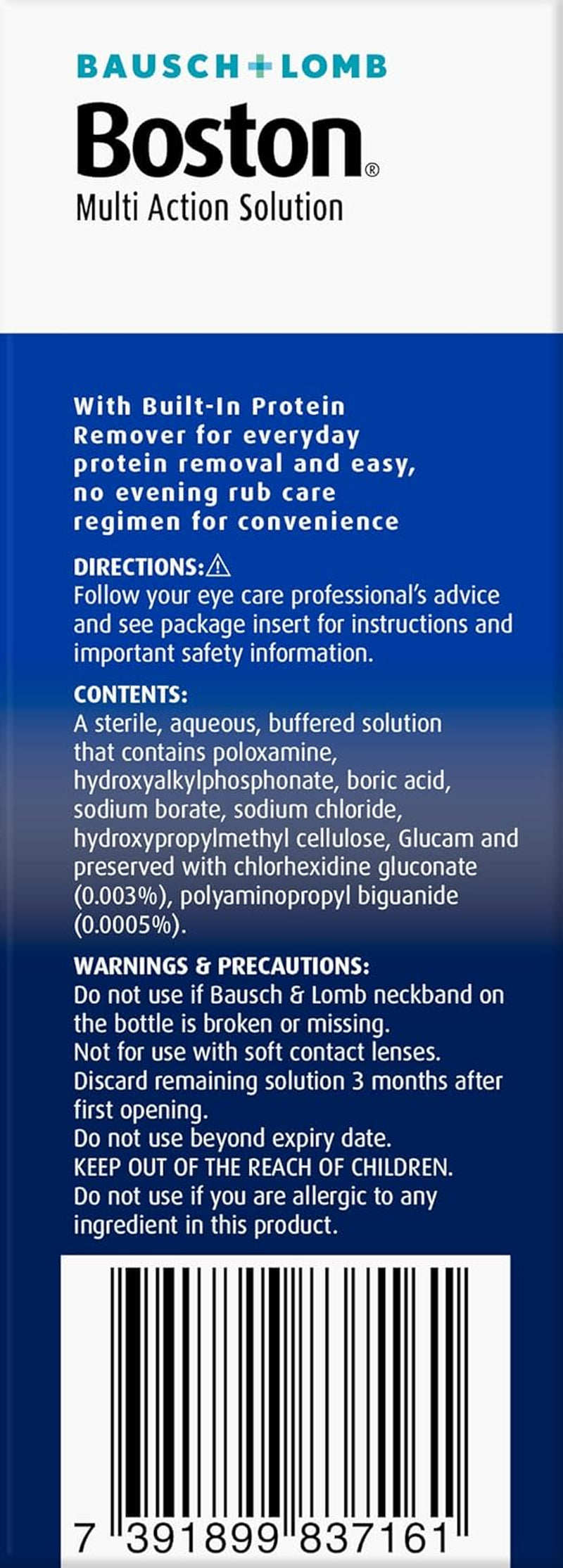 Simplus Multi-Action Solution, 4X 120Ml Contact Lens Solution for Rigid Gas Permeable Contact Lenses - Clean, Disinfect & Condition with 4X Lens Cases