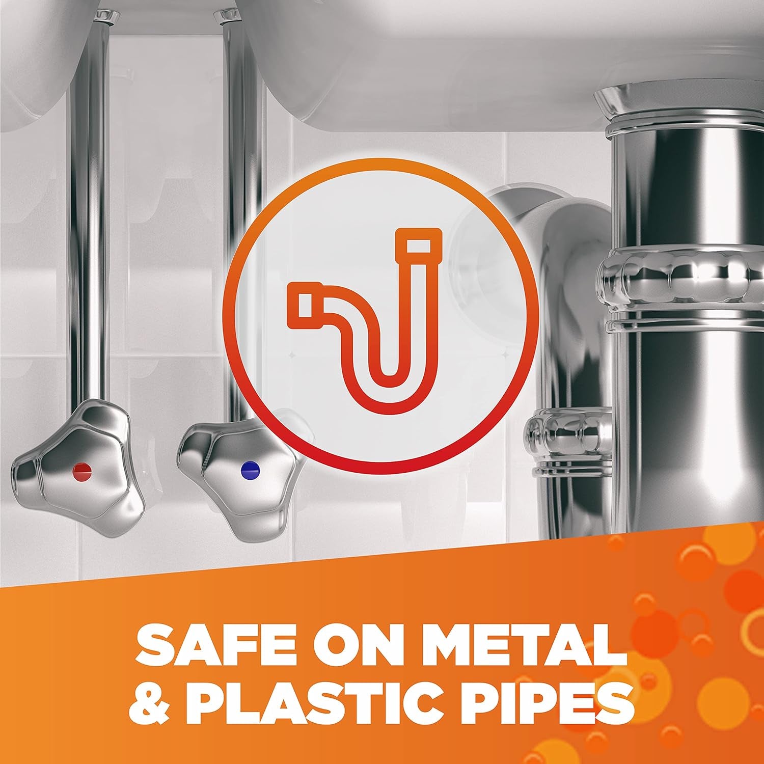 Drain Unblocker, Sink & Drain Cleaner, Fast Acting Heavy Duty Gel Formula, Dissolves Clogs, Works 3X Better than Bleach, Safe for All Pipes, Duo Pack, (2 X 1L)