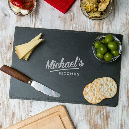 Personalised Kitchen Chopping Board - Housewarming Gifts for Men - Personalised Cheese Board for Him - New Home Gifts for Friends - Christmas Gifts for Him - Gifts for Cooking Lovers