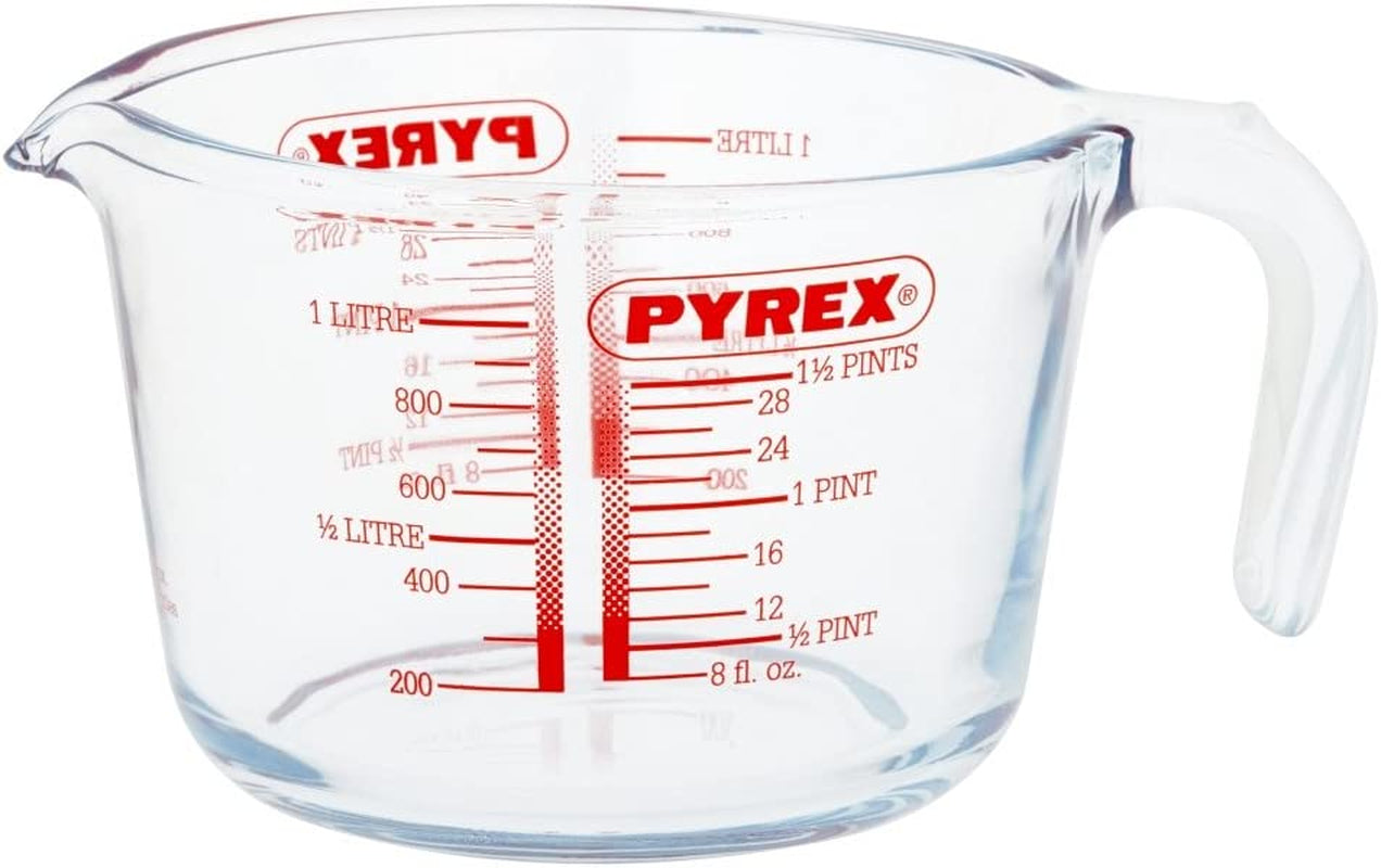 Glass Measuring Jug, Transparent, 1 Litre