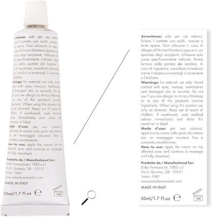Dulàc - Arnica Cream for Bruising and Swelling 50 Ml, Rich in 35% Organic Arnica Montana Extracts, Bruise Cream Extra Strong Also Ideal for Muscle and Joint Relief, Swelling and Edema