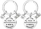 2Pcs New Home Keychains 2025 Housewarming Gift Keyrings New Home New Adventures Realtor Closing Gifts New House New Home Owners Keyring