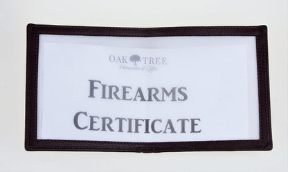 Premium Luxury Leather Shotgun / Firearm Certificate Wallet SGC/FAC Licence Holder - Available as Either a Single or Double License Holder