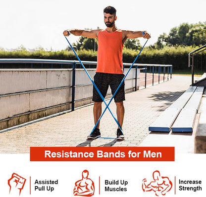 Resistance Bands Set, [Set of 3] 1.5M/4.9Ft Skin-Friendly Exercise Bands with 3 Resistance Levels,Workout Resistance Bands Set for Women Men,Ideal for Strength Training,Yoga,Gym,Pilates,Fitness