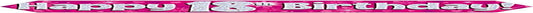 9Ft Banner Happy 18Th Birthday Pink Foil Holographic Banner
