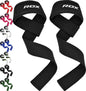 Weight Lifting Straps Deadlifting Powerlifting, 5MM Neoprene Wrist Support, anti Slip 60CM Hand Bar Grip, Heavy Duty Bodybuilding Weightlifting Workout, Soft Cotton, Strength Training Gym Fitness