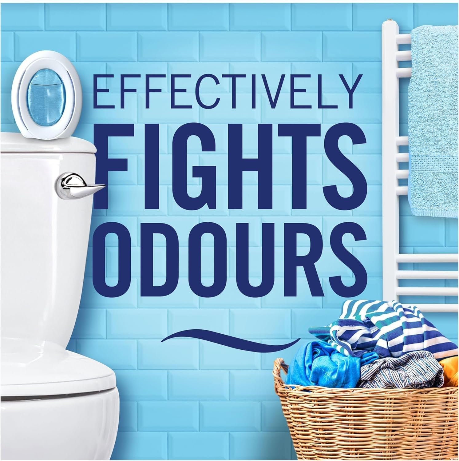 Bathroom Air Freshener, Odour Fighter, Cotton Fresh, 8 Count,  Air Fresheners, Bathroom Freshener