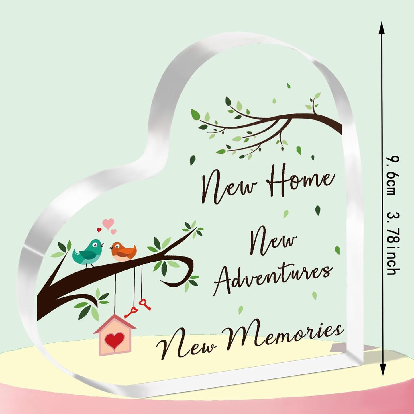 New Home Acrylic Gifts,2024 Housewarming Gift,First Home Gift, Moving House Gift,New Home Gifts for Couple Friend Family,Engraved Acrylic Plaque Keepsake Home Decor Gifts