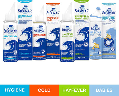 Congestion Relief, Nasal Spray, 100% Natural Sea Water, 100 Ml