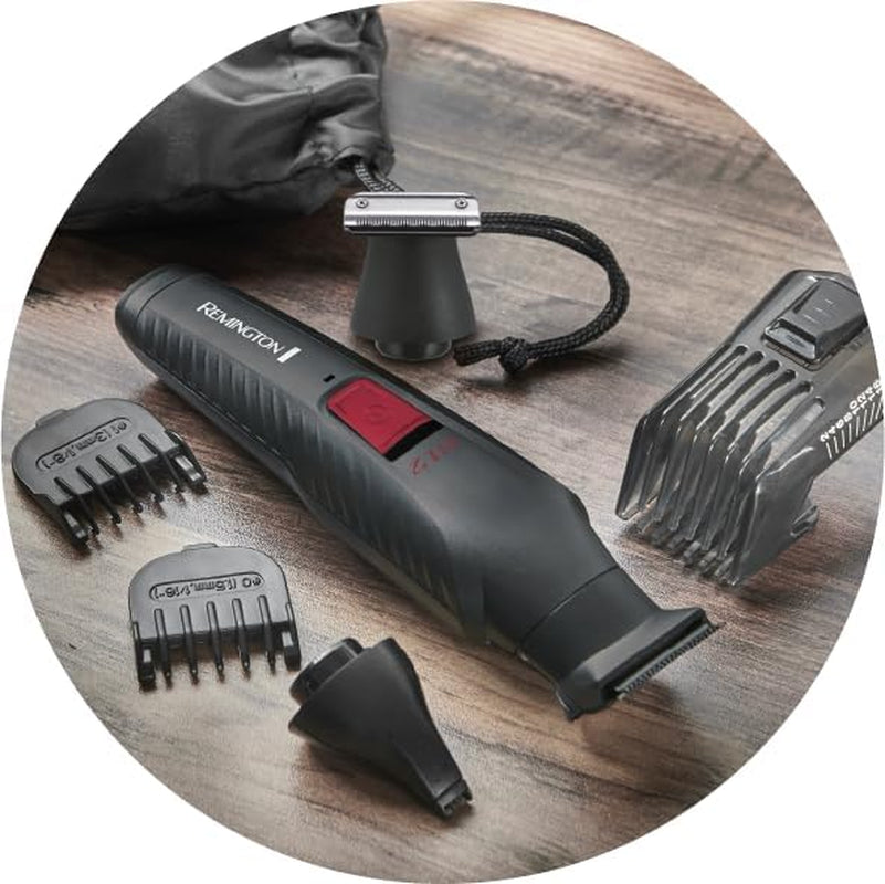 Hair Clipper Men [12-In-1 Kit with 6 Attachments, Body, Beard & Hair Trimmer, Nose Ear & Eyebrow Trimmer] G12 (Graphite Engineered Coating, Self-Sharpening Blades, USB Rechargeable) PG2120