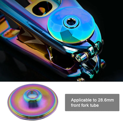 Bicycle Headset Cap Aluminium Alloy Mountain Bike Front Fork Stem Top Cap Bowl Cover with Screw for 28.6Mm Threadless Shaft and Fork