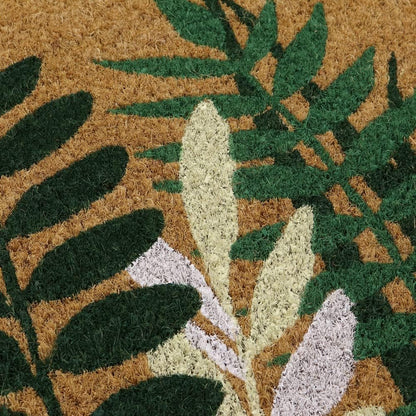 Eco-Friendly Latex Backed Coir Door Mat, Greenery, Natural (02-881), 45 X 75 Cm Approx.