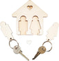 LAC Couples Keyrings - Couples Gifts for His and Hers - House Warming Gifts New Home Accessories - Wooden Key Holder